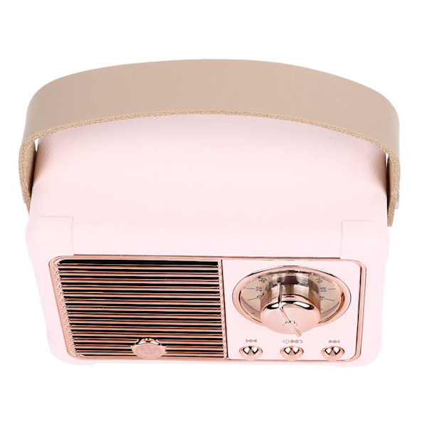 Retro Bluetooth-høyttaler Kraftig subwoofer-effekt Bærbar Mini Utendørs Trådløs Høyttaler Rosa