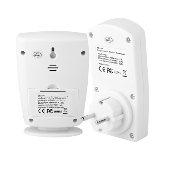 Programmerbar Trådløs Termostat & Stikkontakt Husholdnings Intelligent Stikkontakt (EU 110-240V)