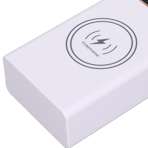 L12 Hurtiglading Edition DIY Power Bank Kit 12 18650 Batteriboks 22.5W Kablet med 15W TrådløsHvit