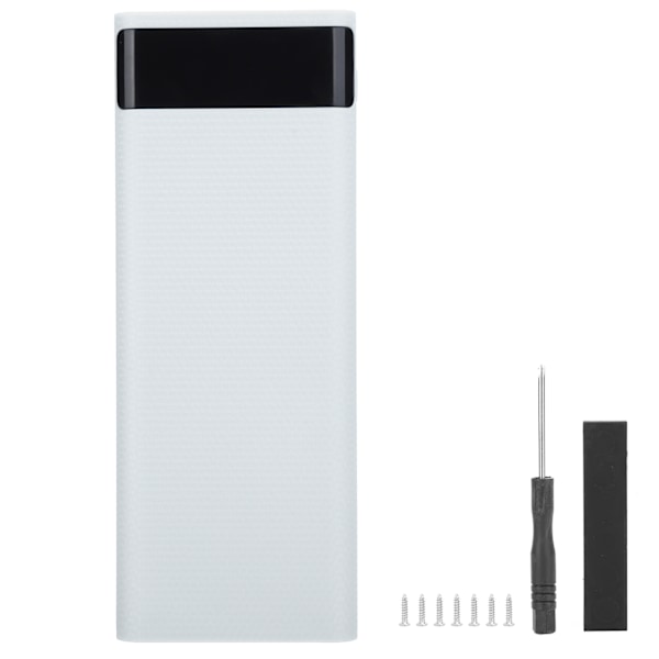 Snabbladdningsversion 8x18650 Power Bank Case USB DIY Kit Skal Batterihållare Laddningsbox Vit
