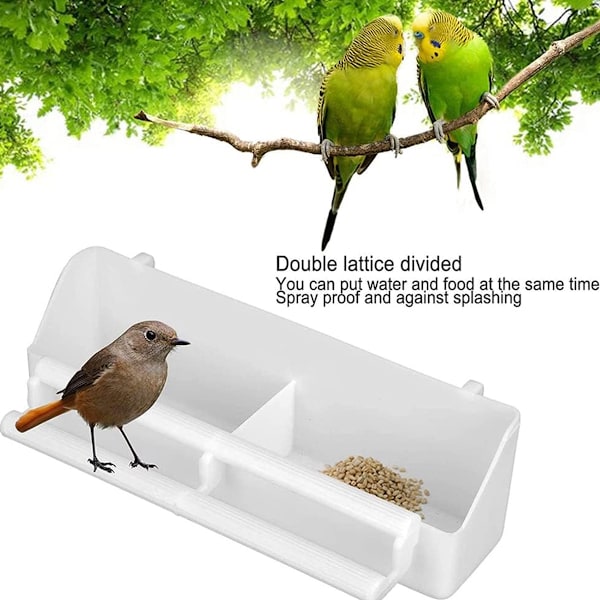 Avian Dining Delight, fågelmatningssked ingår med mat- och vattendispenser, giftfri för ditt husdjurs hälsa och säkerhet