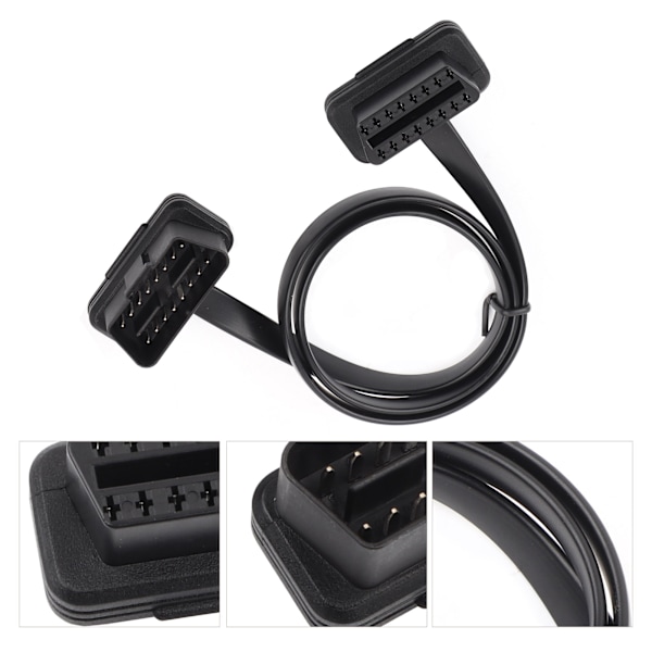 Bil Auto 16 Pin Hane till Hona OBD2 Förlängningskabel Diagnostisk Adapter 60cm/24inch Längd