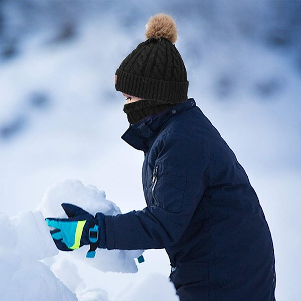 Slouchy strikke lue til småbarn Baby skihue for jenter gutter