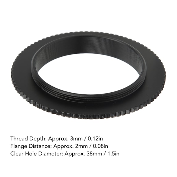 M42-uros naar M42-uros adapteri M42x0.75mm kaksoispuolinen T2-uros adapterirenkaat Matting-käsittely alumiiniseos teleskooppiadapteri