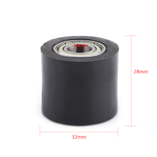 10mm Kædehjul Rulle Slider Spænder Hjul Guide Til Gadecykel Motorcykel Sort