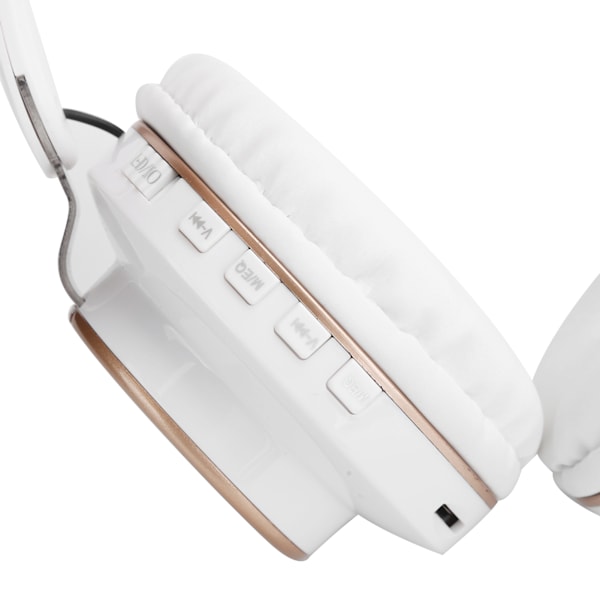 08S Headset Bluetooth 5.0 HiFi Vikbart Teleskopiskt Sport Datorspel Hörlurar Vit