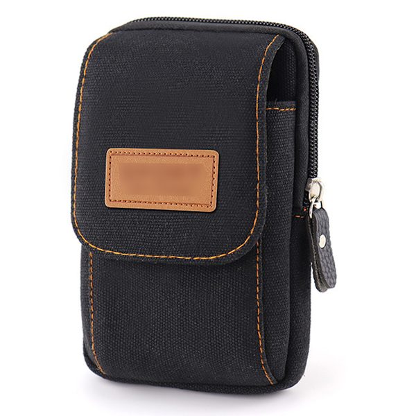 Mobiltelefon Fanny pack för män 5 \"wear belt mobiltelefon väska multifunktionell vertikal canvas väska