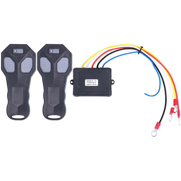 2 stk trådløs vinsj fjernkontroll 12V elektrisk erstatning for Jeep ATV lastebil Universal
