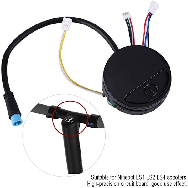 Elektrisk Scooter Instrumentpanel, Tydlig Display för Effekt- och Hastighetsvisning för Ninebot ES1 ES2 ES4, Kompakt Storlek och Lättviktsdesign, Hög Precision