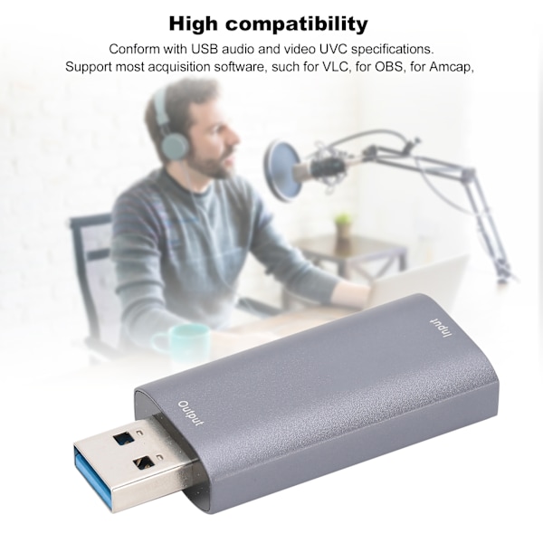 Z26 Audio Video Capture Card HD 4K HDMI/F - USB/M 1080P, Tukee Win/Android/Linux/MacOS