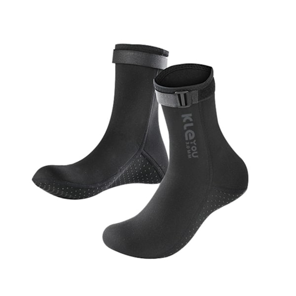 Våtdräktssockor för alla vattenäventyr, halkfri sula med förstärkt gummigrepp, termisk isolering neoprensockor för män och kvinnor (3 mm strand)