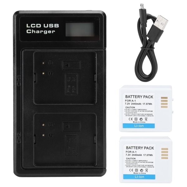 A‑1 Akku LCD-kaksoislaturilla Arlo Pro/Pro 2 VMA4400 2440mAh