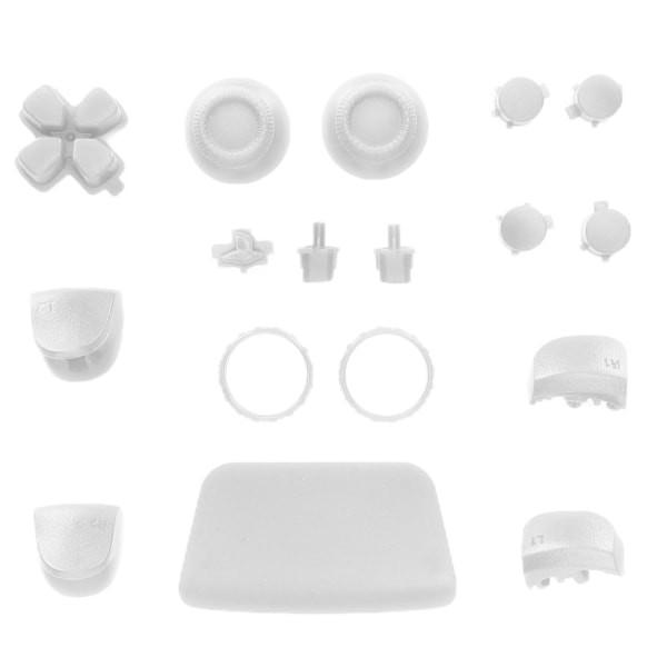 Ersättningsknappar L2 R2 Full Buttons Set Ersättningsknapp Reparationssats för PS5 ControllerVit