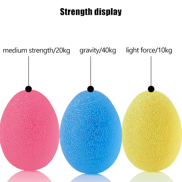 Hand Stress Relief-bollar för flexibel fingerträning, oval äggform ger säkert grepp vid rehabiliteringsträning, högkvalitativt TPR-material