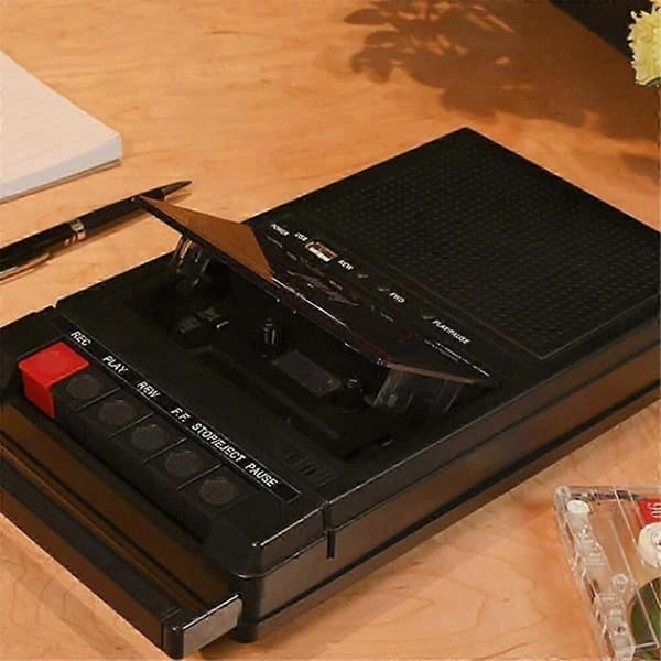 Kassettspiller i retrostil med USB og Bluetooth Kompatibel med analog lyd