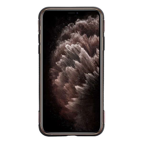 Ultratunt 1 mm telefonskal Telefonskydd med ringhållare Stativ Stötsäkert fodral för IOS 11ProMaxRose Gold