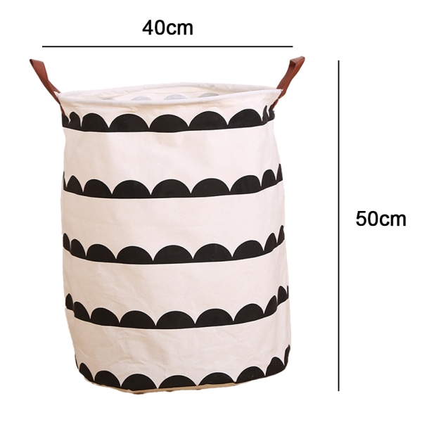 Tyg Bomull och Linne Förvaringsväska Fällbar Tvättkorg Leksaksförvaringsväska