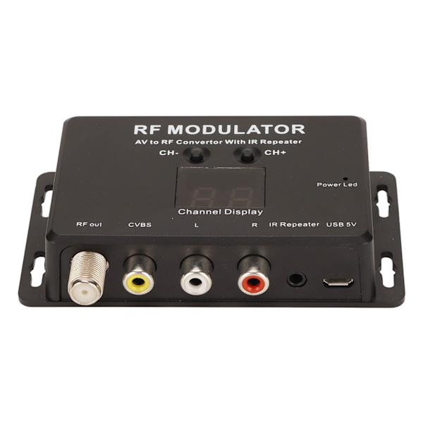 RF-modulator Professionell AV till RF-omvandlare med IR-repeater för Set Top Box DVR DVD