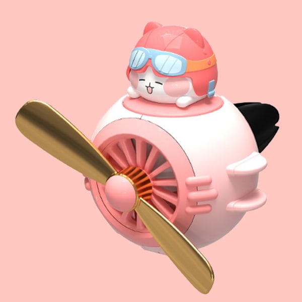 Bil Luftfräschare Animation Karaktär Aromaterapi Ornament Ventilationsuttag Parfym Vent Clip Dekoration Rosa