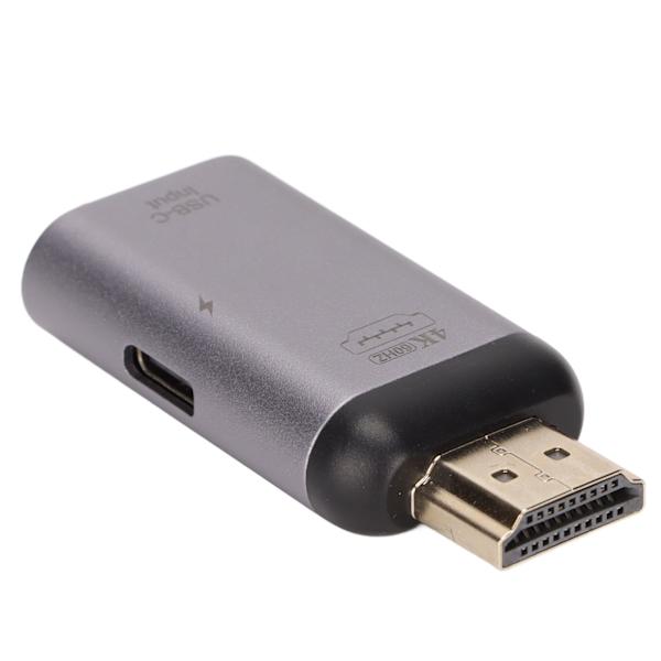 Typ C Hona till PD Hane Adapter USB C Extender Mini Videosplitter 4K 60Hz Konverter för Bärbara Datorer Telefon