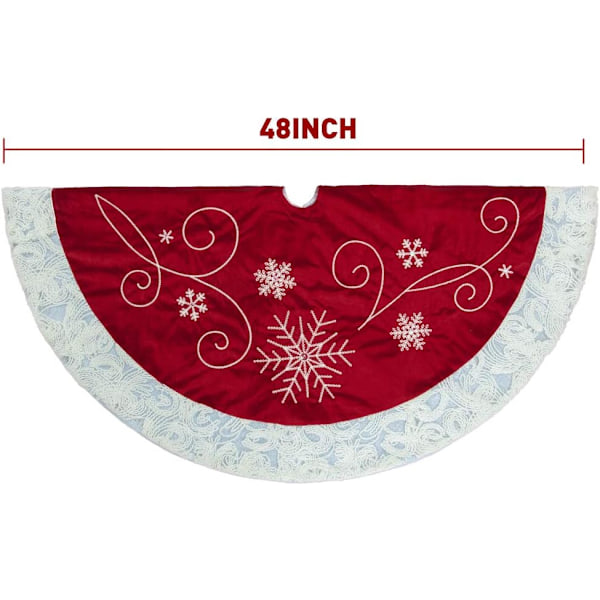 Mysig julgransmatta, elegant design på kristallvelour för festlig charmdekor