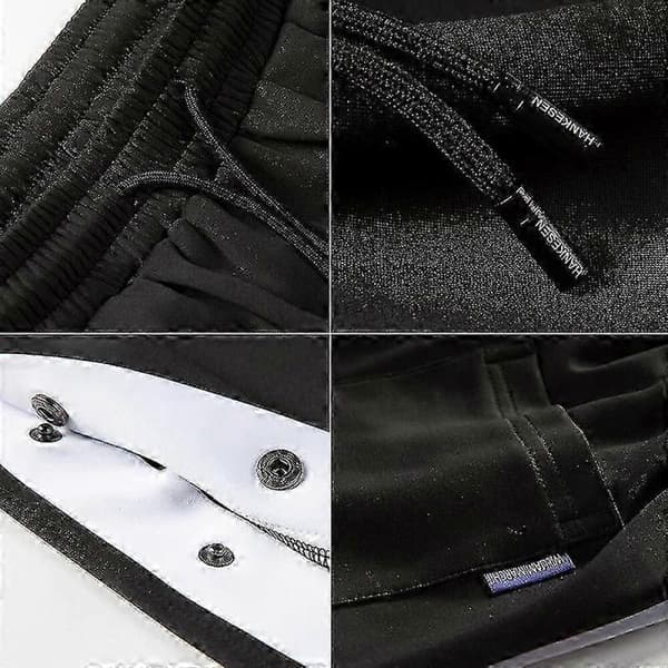 Basketshorts för män med sidosnap och avrivningsdesign