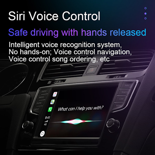 Langallinen Carplay-sovitin USB-liitännällä Ääniohjaus Android Autolle