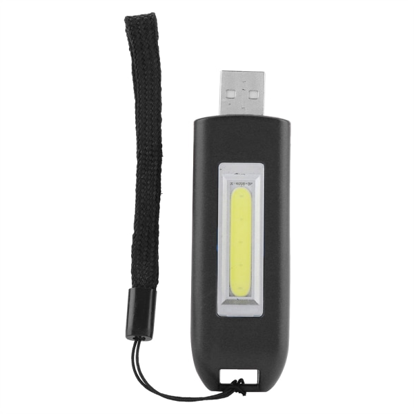 Mini USB-laddningsbar nyckelringslampa utomhus COB ficklampa port