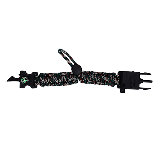 Paracord Armband Justerbar Nödöverlevnadsarmband Utrustning 5 i 1 Multifunktionell för Vildmarksäventyr