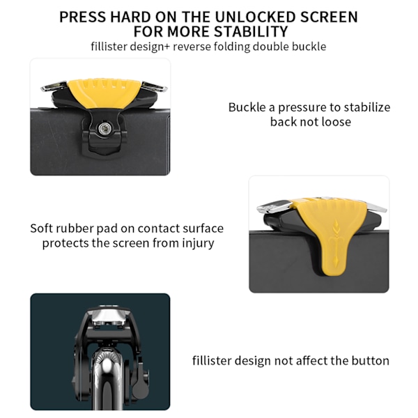 8 st F1 metallspelknappar mobil skjutspel trigger controller gamepad för PUBG gul