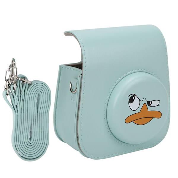 PU-nahkainen, putoamisenestolla varustettu, piirroskuvioinen olkalaukku Instax mini11/8/9 -kameroille