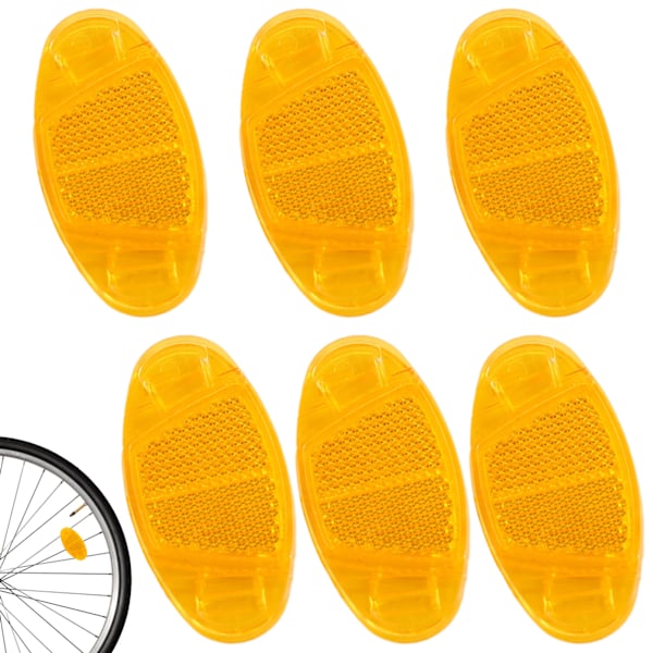 Högvisande cykelhjulreflexer för säkerhet i mörker, hållbara plasttillbehör utan döda vinklar, universell passform för enkel montering