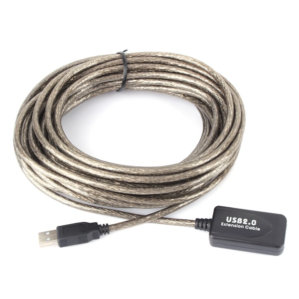 10M USB 2.0 Typ A hane till hona förlängningskabel förlängningssladd svart