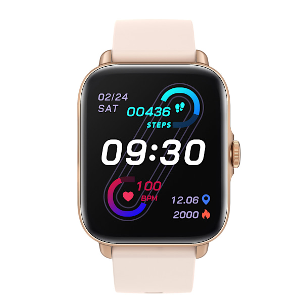 Smartwatch för kvinnor med 24-timmars hälsoövervakning, pulsmätare & blodsyremätare, sömnkvalitetsanalys, 100+ sportlägen, Alexa röststyrning,