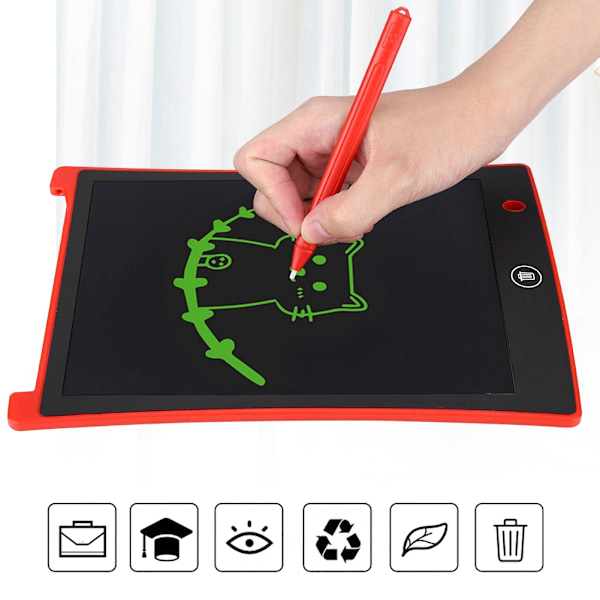 8,5-tums LCD-skärm Handskrift E-Writing Board Writing Business Drawing Tablet Memo Röd