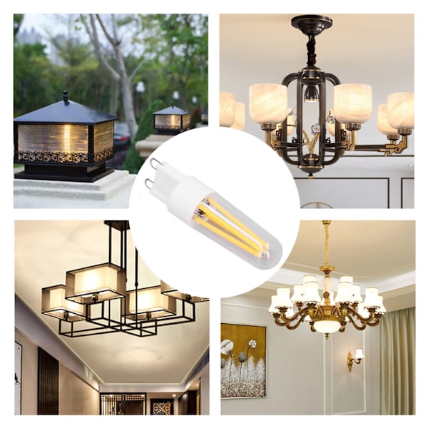 Dimbar G9 LED-lampa, varmvit atmosfär 3W 200Lm energibesparande LED-lampa för ljuskrona takbelysning, långlivad LED-lampa, enkel att installera med