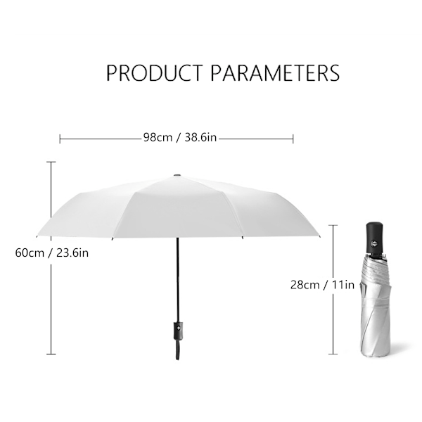 Bærbar 3 foldeautomatisk parasoller Anti UV sol regn paraply gul til udendørs rejser