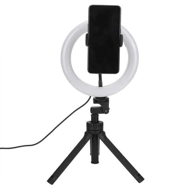 Selfie Ring Light Fotografering Stativ Stativ Justerbart LED-ljus