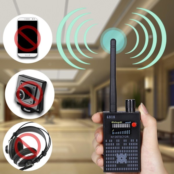 Infraröd Skanning & Magnetfältsdetektering: Anti-spiondetektor för Hemmakontor, Hotell och Bil, Dolda Kameradetektorer med RF-signaldetektering,
