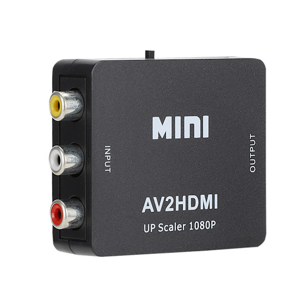 1080P USB-käyttöinen AV-HDMI HD-videomuunnin digibokseille, DVD-soittimille, VCD-soittimille ja pelikonsoleille (musta)