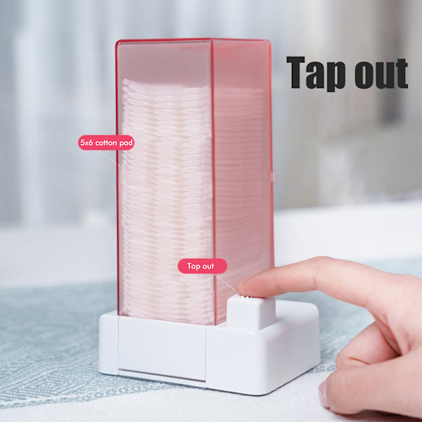 Automatisk bomuldsrondel dispenser tryk ud makeup bomuld  holder dispenser kosmetisk bomuldsrondel arrangør