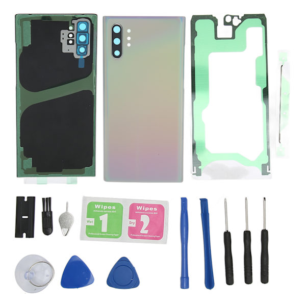Bakre glassdeksel erstatning perfekt passform foran ytre glasskjermdeksel for Samsung Galaxy Note 10 Plus