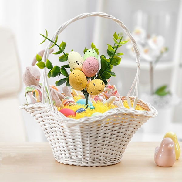 Miljövänliga påskdekorationer, färgglada äggbärsstjälkar, återanvändbara för konstnärliga påskdekorationer, inspirerar till DIY-heminredning, vårblomsterarrangemang