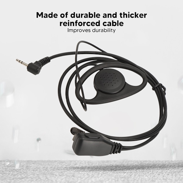 Walkie Talkie-hörlur, galvaniseringsprocess, 1 stift, 2,5 mm, tvåvägsradioheadset för Motorola Walkie Talkie, 2-pack