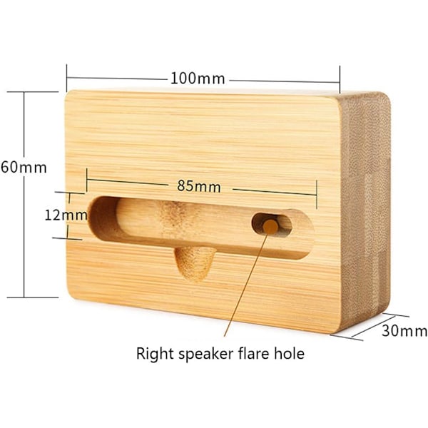 Högtalarförstärkarställ, Miljövänlig Bambu & Trä, Justerbar & Portabel, Eko-resonans för Skrivbord
