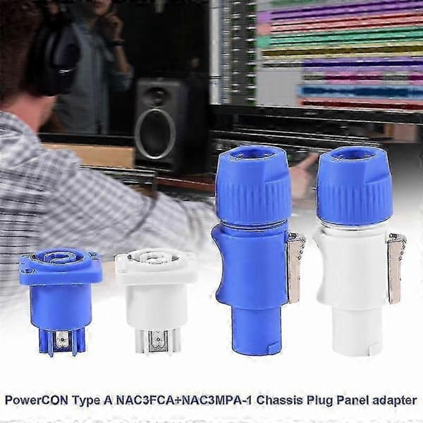 30PCS Powercon Typ A NAC3FCA+NAC3MPA-1 Paneladapterset Kompatibelt med Ljudutrustning