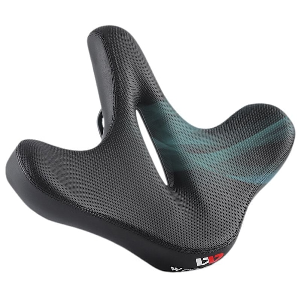 Bekväm cykelsadel, extra vaddering, ventilerande och ergonomisk design, långvarig med enkel installation, universell passform för de flesta cyklar,