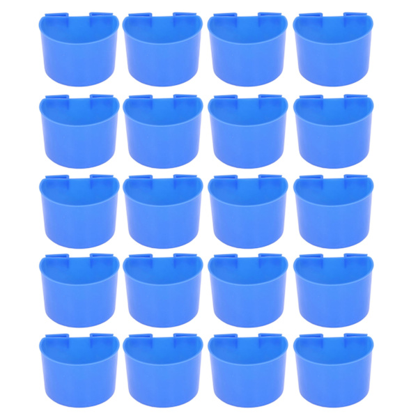 20 st fågelmatskål plast papegoja vattenmatningskopp fågelbur matare tråg set kit