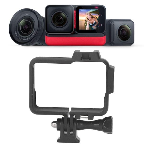 Kamera Beskyttende Rammehus Stødsikkert Sort til Insta360 One RS Action Kamera
