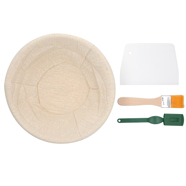 Jäskorg för Hembakat Bröd, Degskål för Jäsning, Oblekt Rattan Sourdough-korg med Liner, Naturliga Rattan Banneton-korgar, Brödbakning